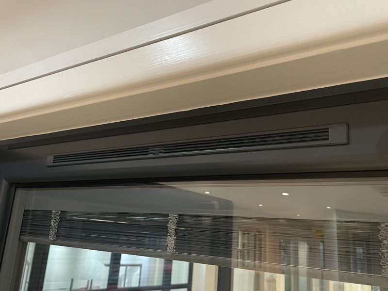 Modern patio doors with flush vents, effortlessly merging indoor and outdoor spaces.
