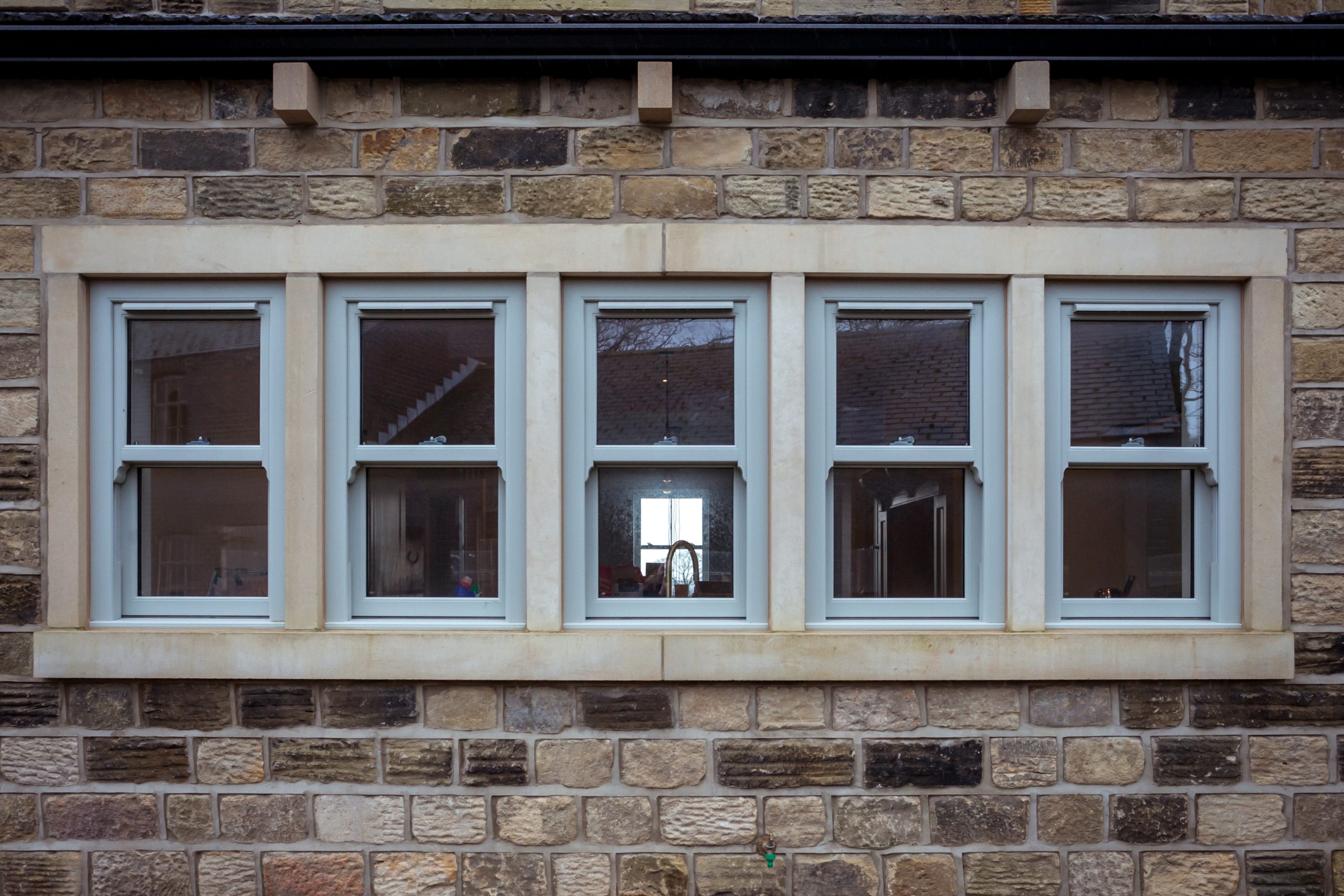 Image of uPVC French doors installed in the Hensbys' renovated home