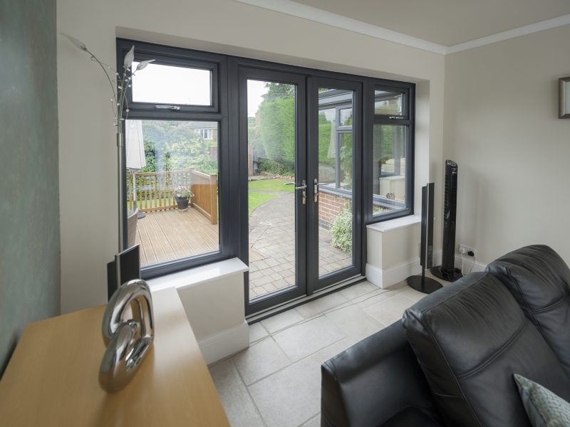 Side and top light configurations for uPVC French doors, enhancing natural light and aesthetics
