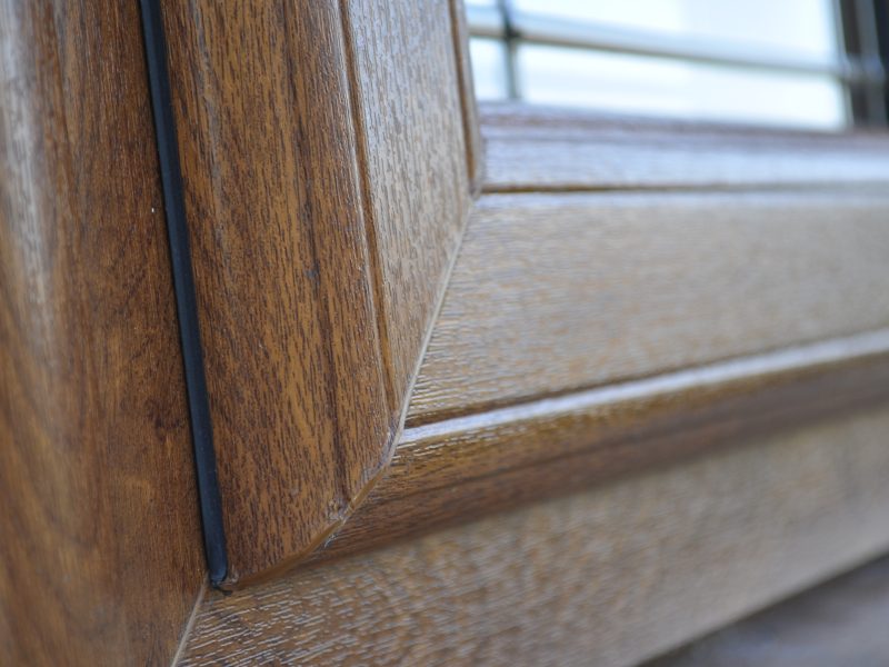 High-quality corner joints ensuring strong, seamless connections in uPVC panel door construction