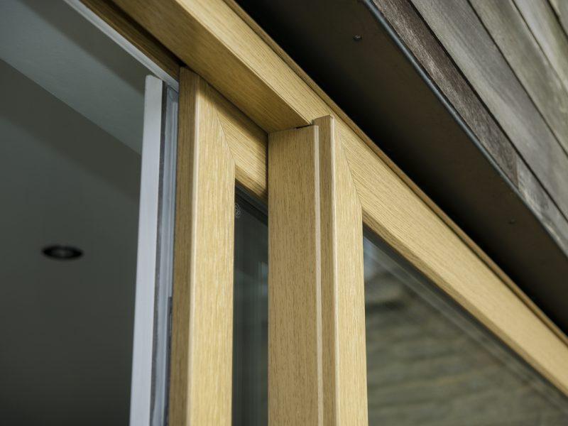 Effortless inline sliding mechanism on uPVC patio doors, offering smooth and easy operation