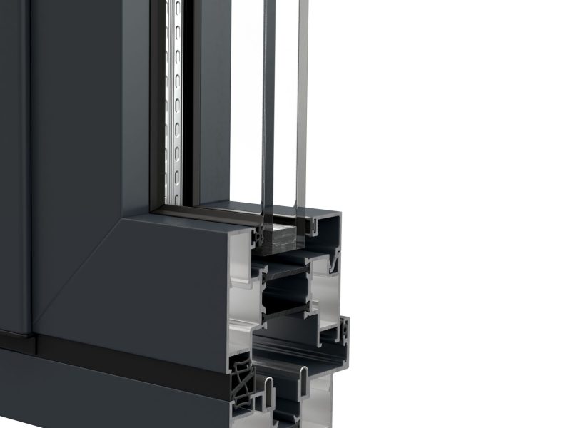 Aluminium bifold doors with polyamide thermal break for energy efficiency