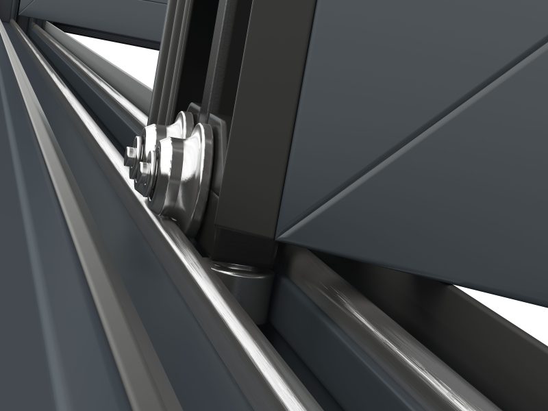 Durable stainless steel rollers ensuring effortless sliding for aluminium bifold doors