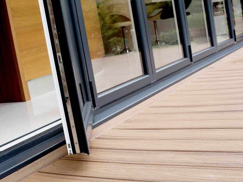 Low-profile and high-performance sill choices for weatherproof aluminium bifold doors