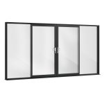 Epwin Stellar inline sliding door 4pane
