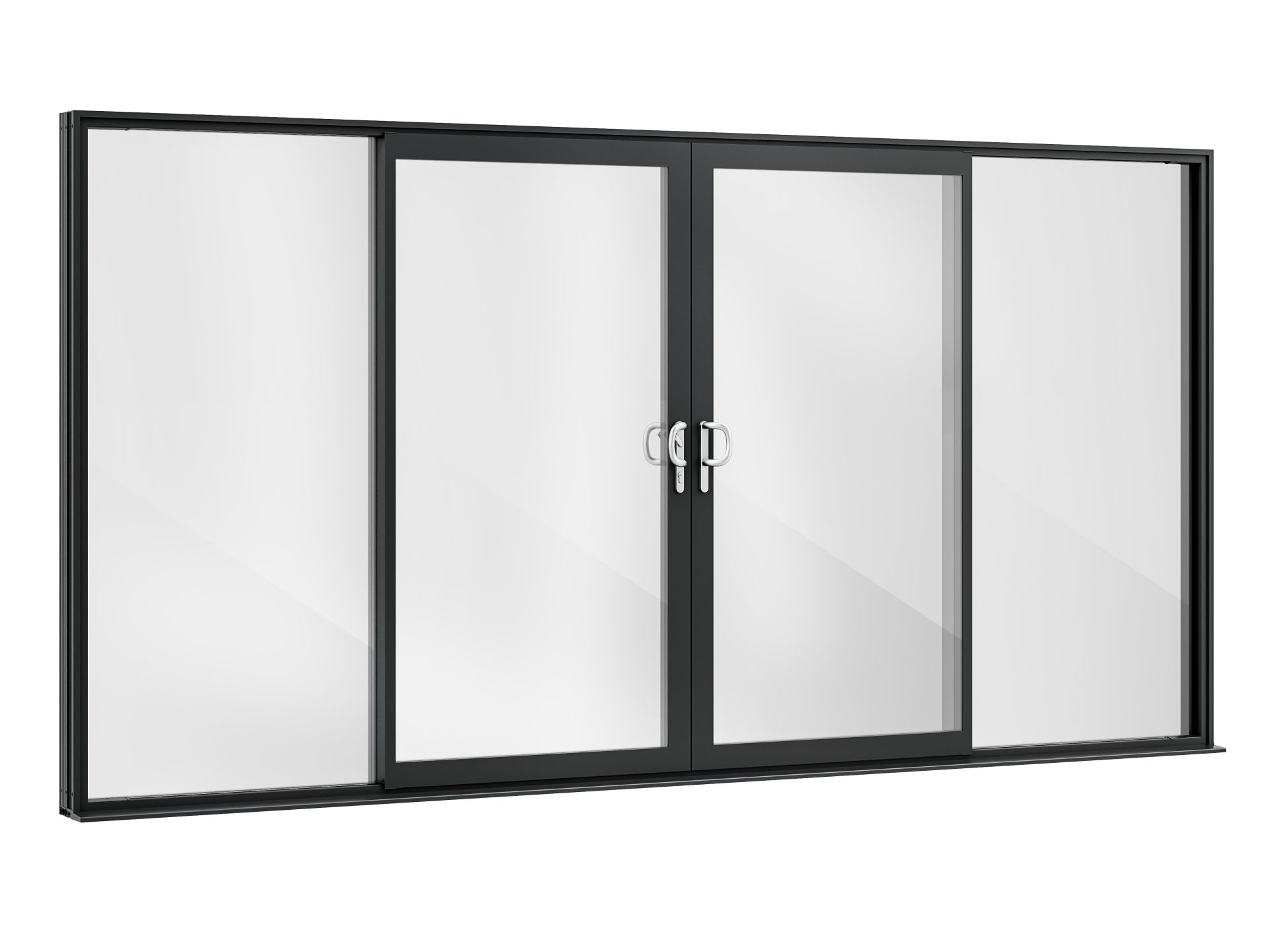 Epwin Stellar inline sliding door 4pane