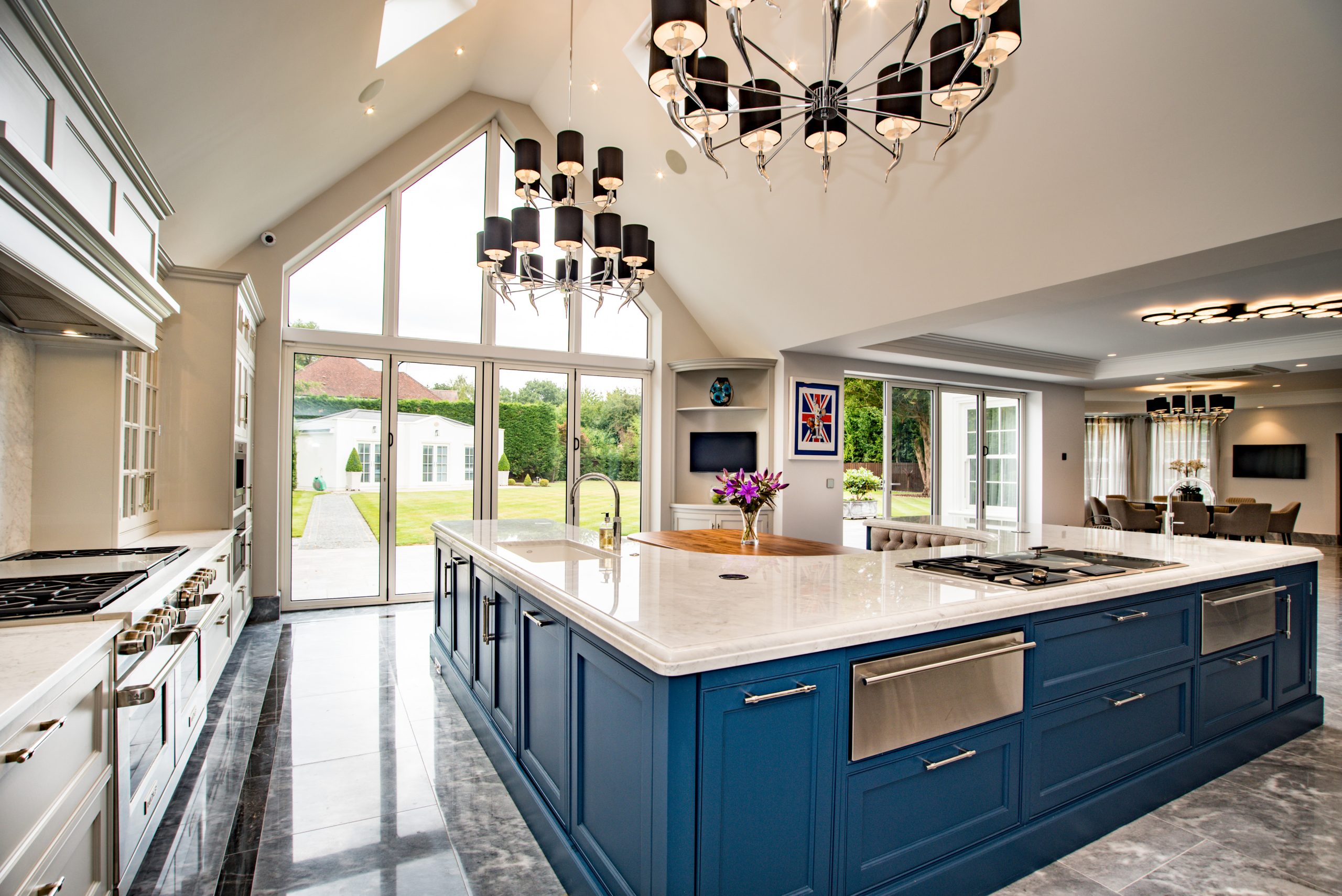 Slim aluminium bifold doors offering a cost-effective way to open up living spaces