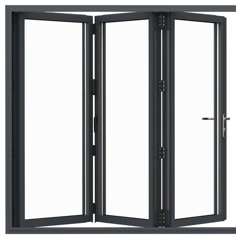 Explore our expertly crafted, in-house manufactured aluminium bifold doors, built for quality and precision