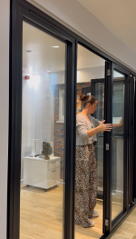 Quick-Glide doors with independent sliding and folding panels, providing ultimate versatility and easy operation