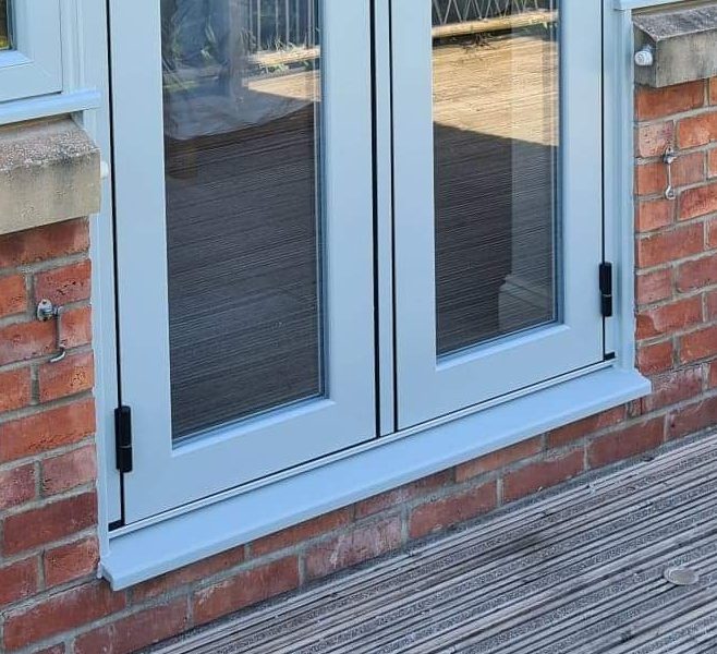 Customisable sill options for uPVC flush French doors, offering both style and effective drainage
