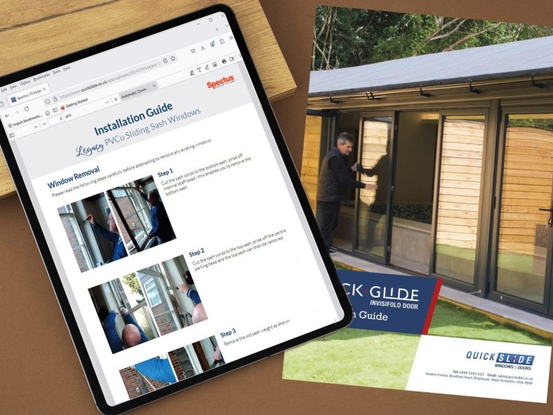 Quickslide provides detailed installation guides to support trade partners on-site