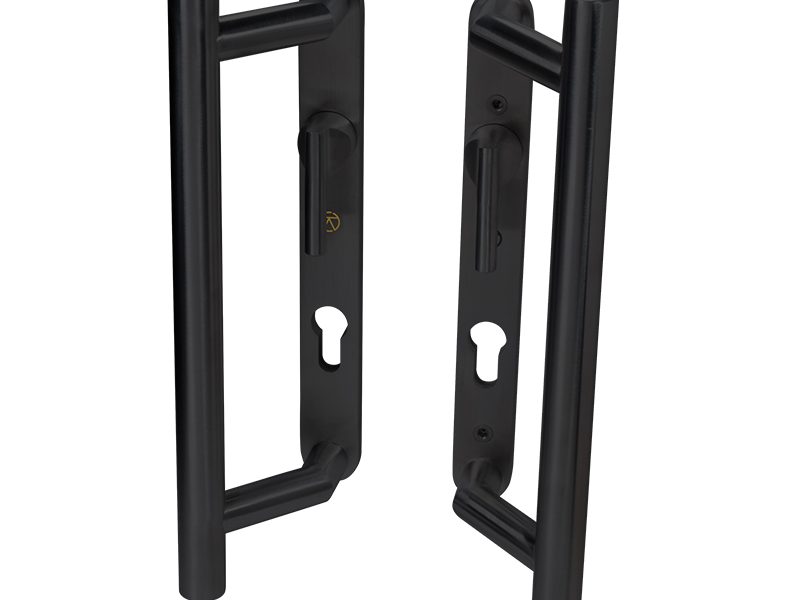 Long Inline Black Finish Handle for Modern Aluminium Sliding Patio Doors
