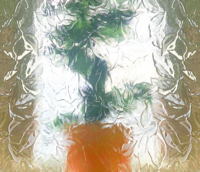 Leaf level 3 obscure glass pattern providing medium privacy with a natural leaf design