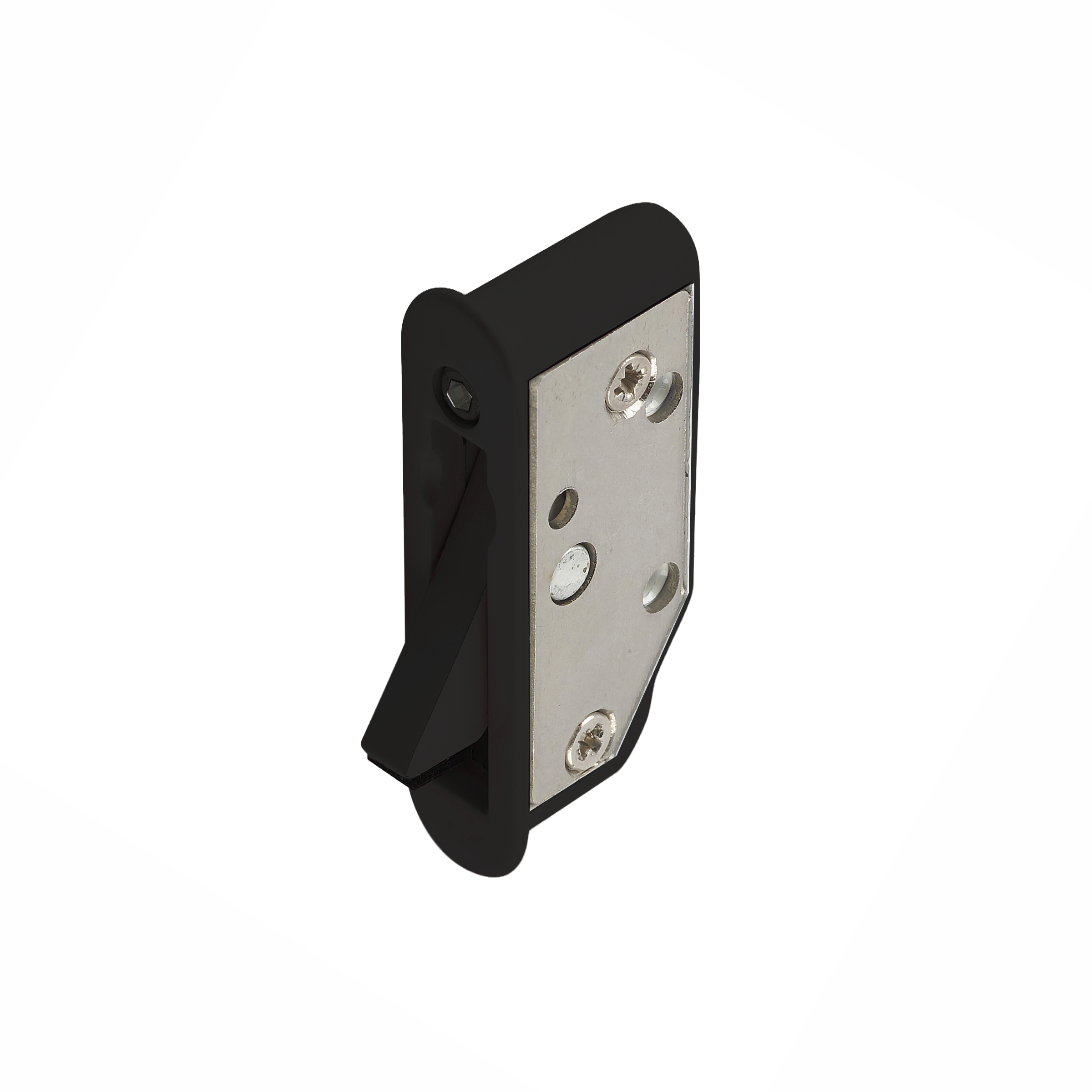 Black lockable sash window restrictor