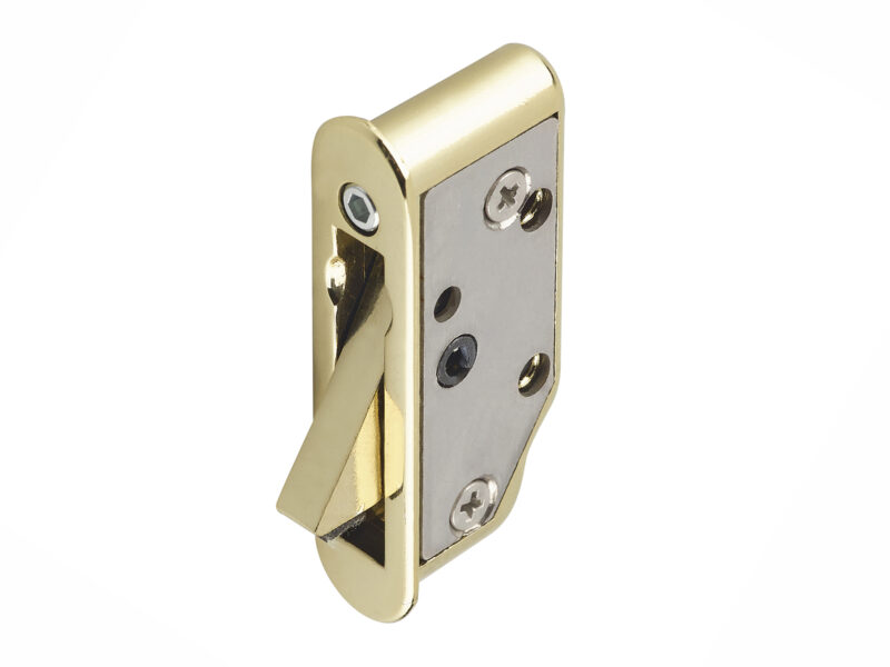 Gold lockable sash window restrictor