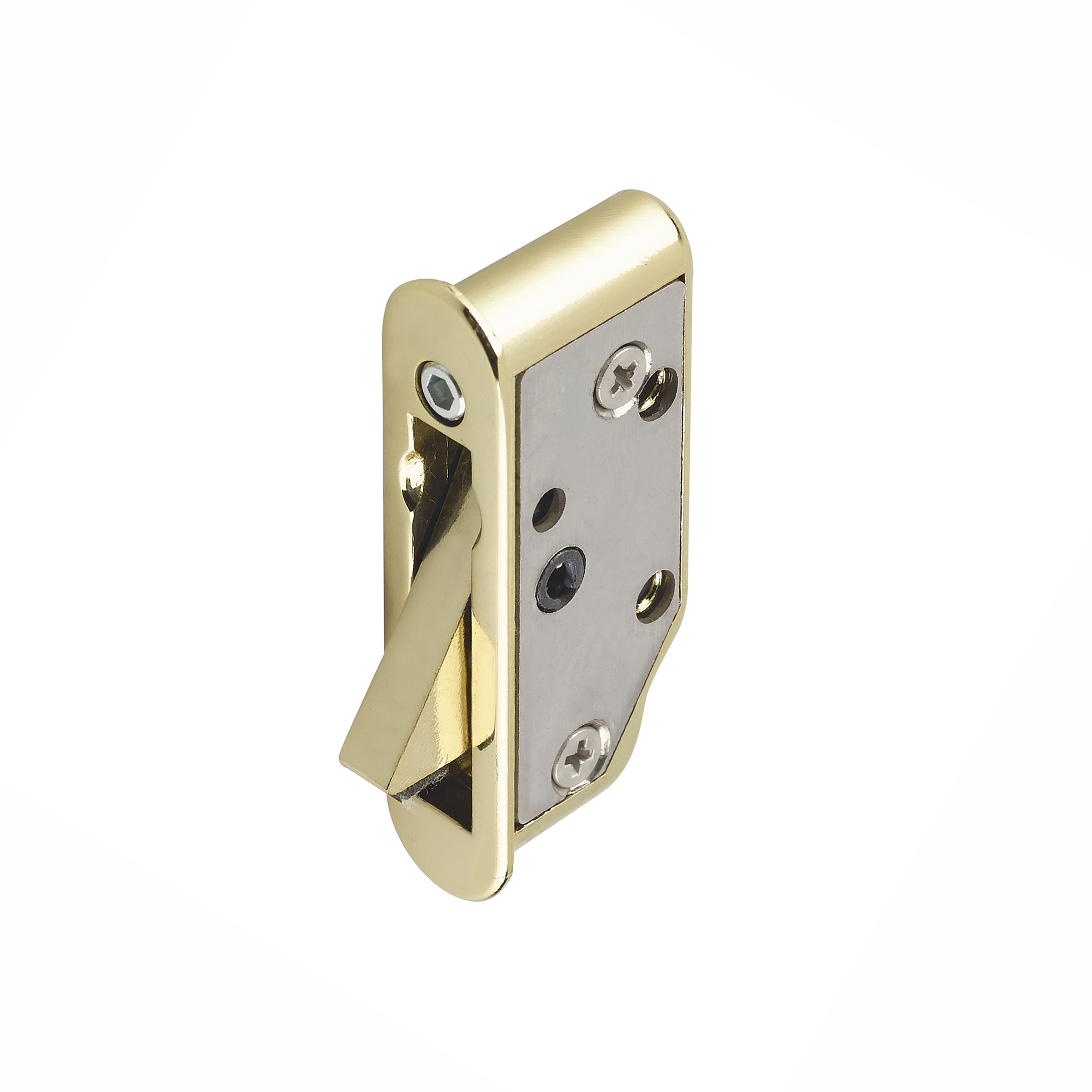 Gold lockable sash window restrictor