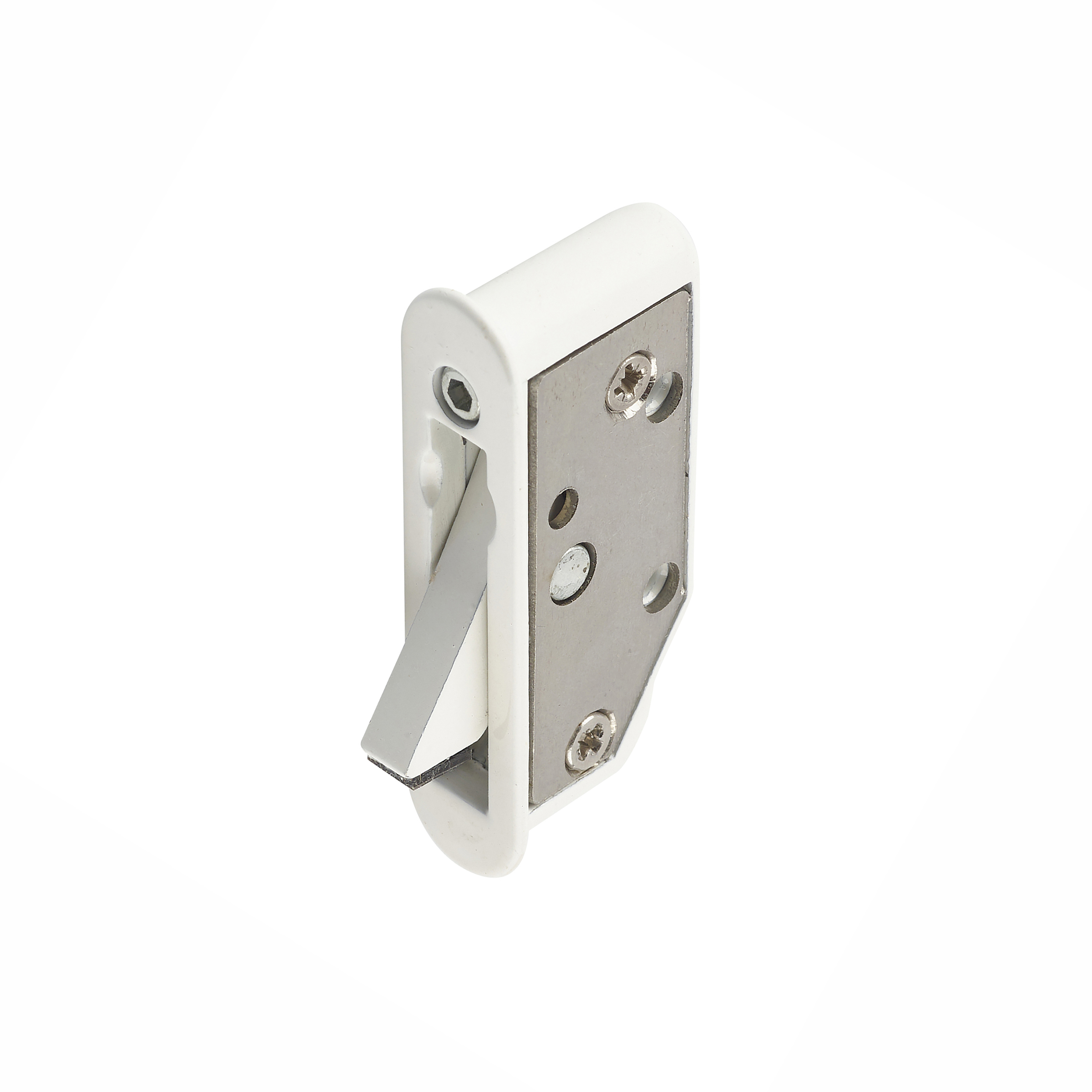 White lockable sash window restrictor
