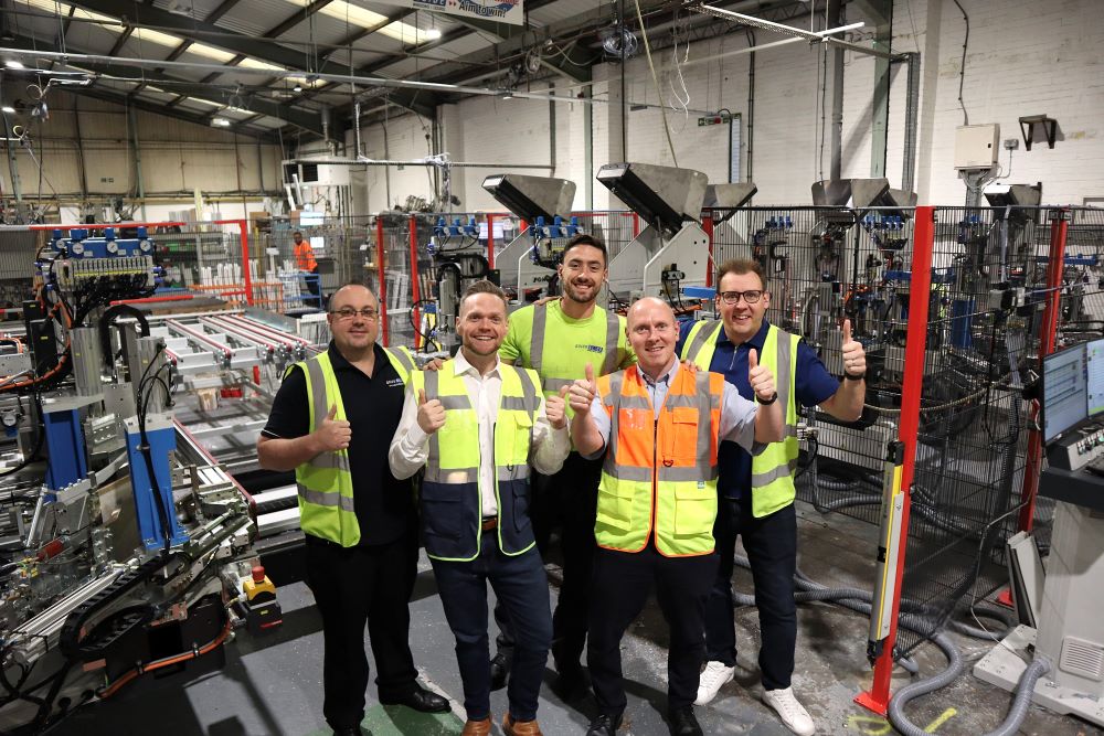 Quickslide team in factory increasing uPVC sash window production capacity to meet rising demand.