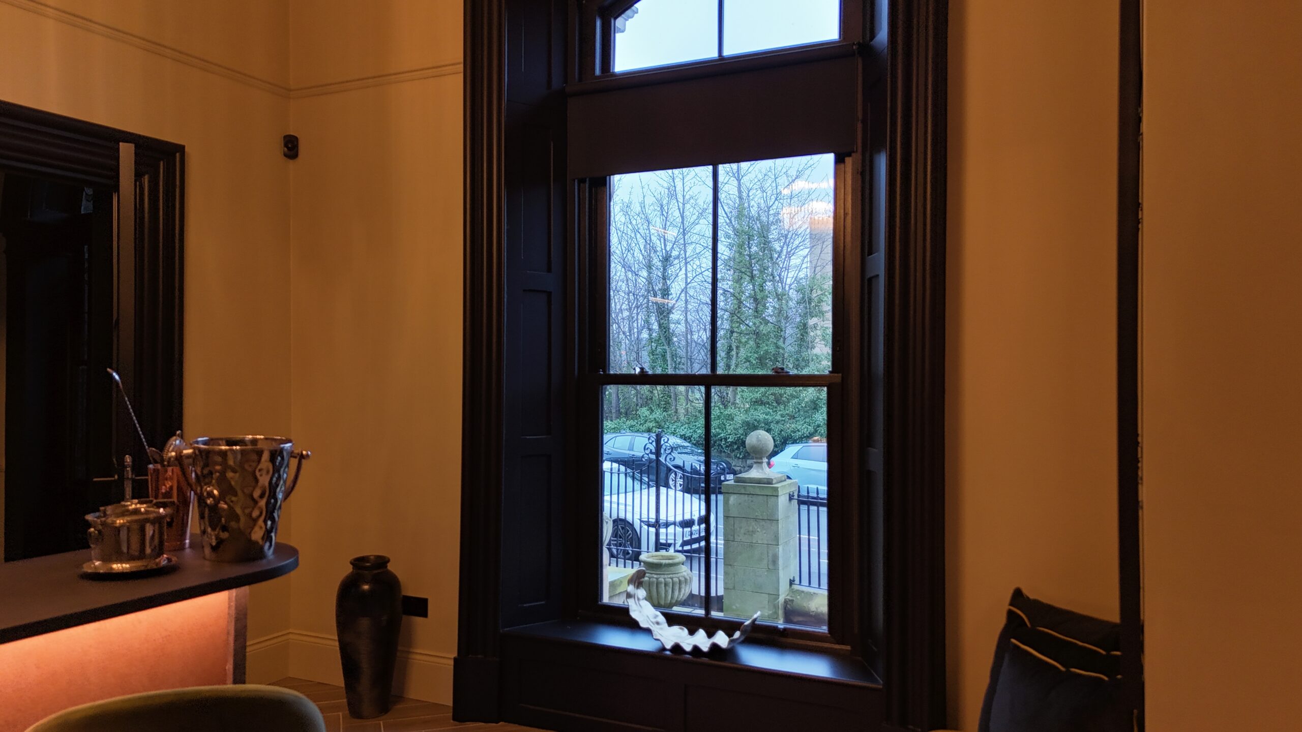 uPVC sliding sash windows with slim 37mm midrail for authentic proportions